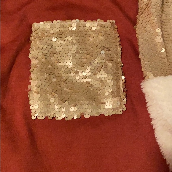 Boutique Mauve & Cream Sweatshirt w/ Gold Sequins - Picture 3 of 5